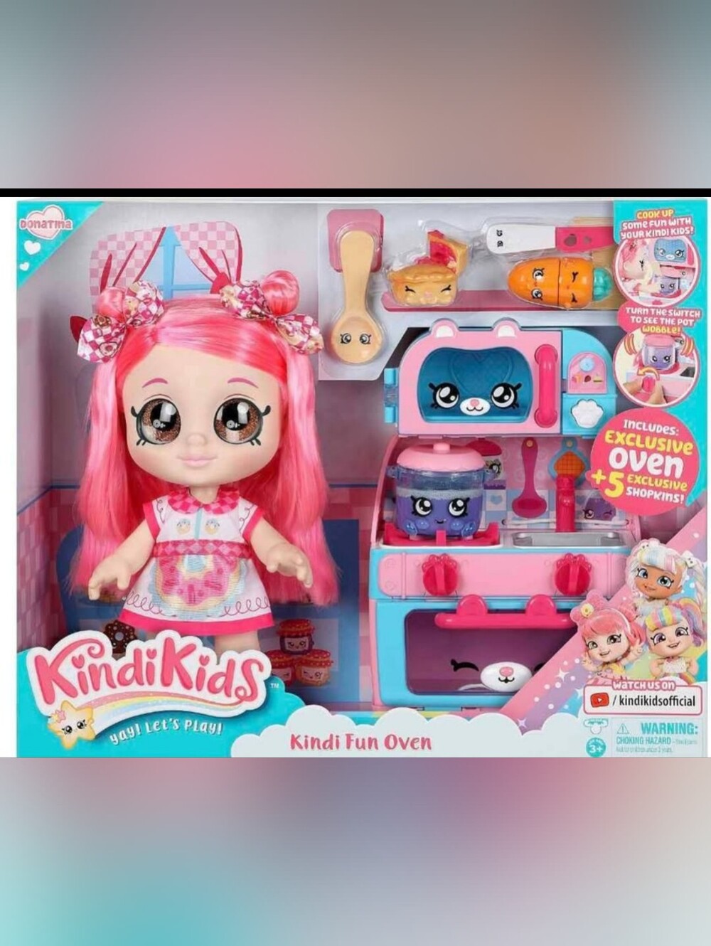 Kindi Kids Kindi Fun Oven Playset with Donatina Doll & Shopkins – New